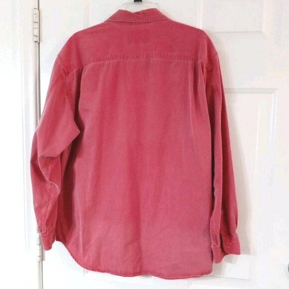 Vtg 90s Marlboro Adventure Team Faded Red Button Up Long Sleeve Shirt Men's XL - Picture 6 of 7
